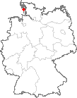 Karte Tating, Eiderstedt Karte Tating, Eiderstedt